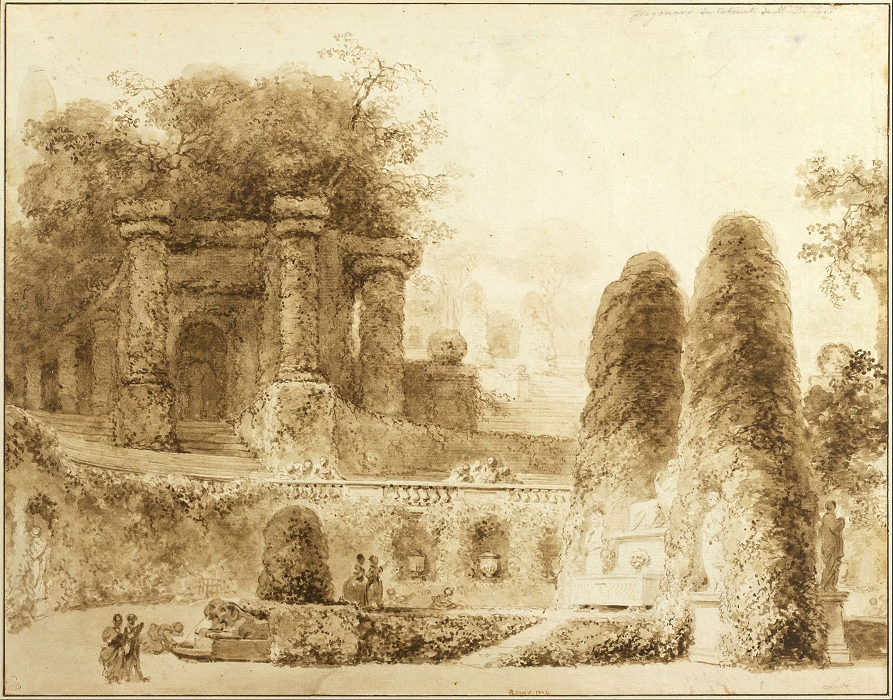 Parco romano con fontana, 1774 - Albertina, Vienna